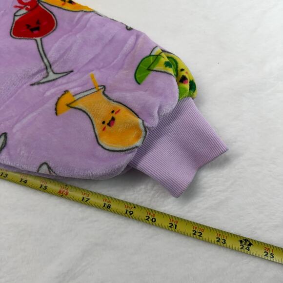 The Oodie Hooded Wearable Blanket Lilac Cocktail Themed Pattern One Size Drinks - Picture 7 of 8